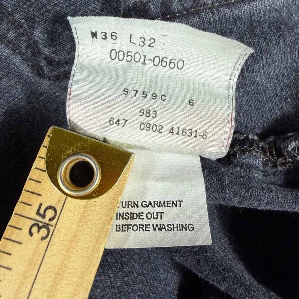 Vintage 90s Levis 501 Mens Black Straight Leg Button Fly Jeans 34x32 Mexico Made